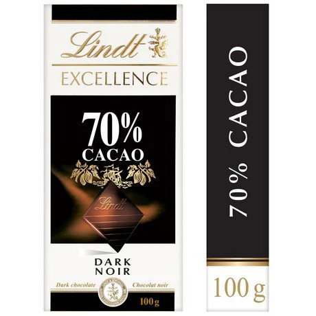 Lindt Excellence 70% Cacao Dark Chocolate Bar | 100 g
