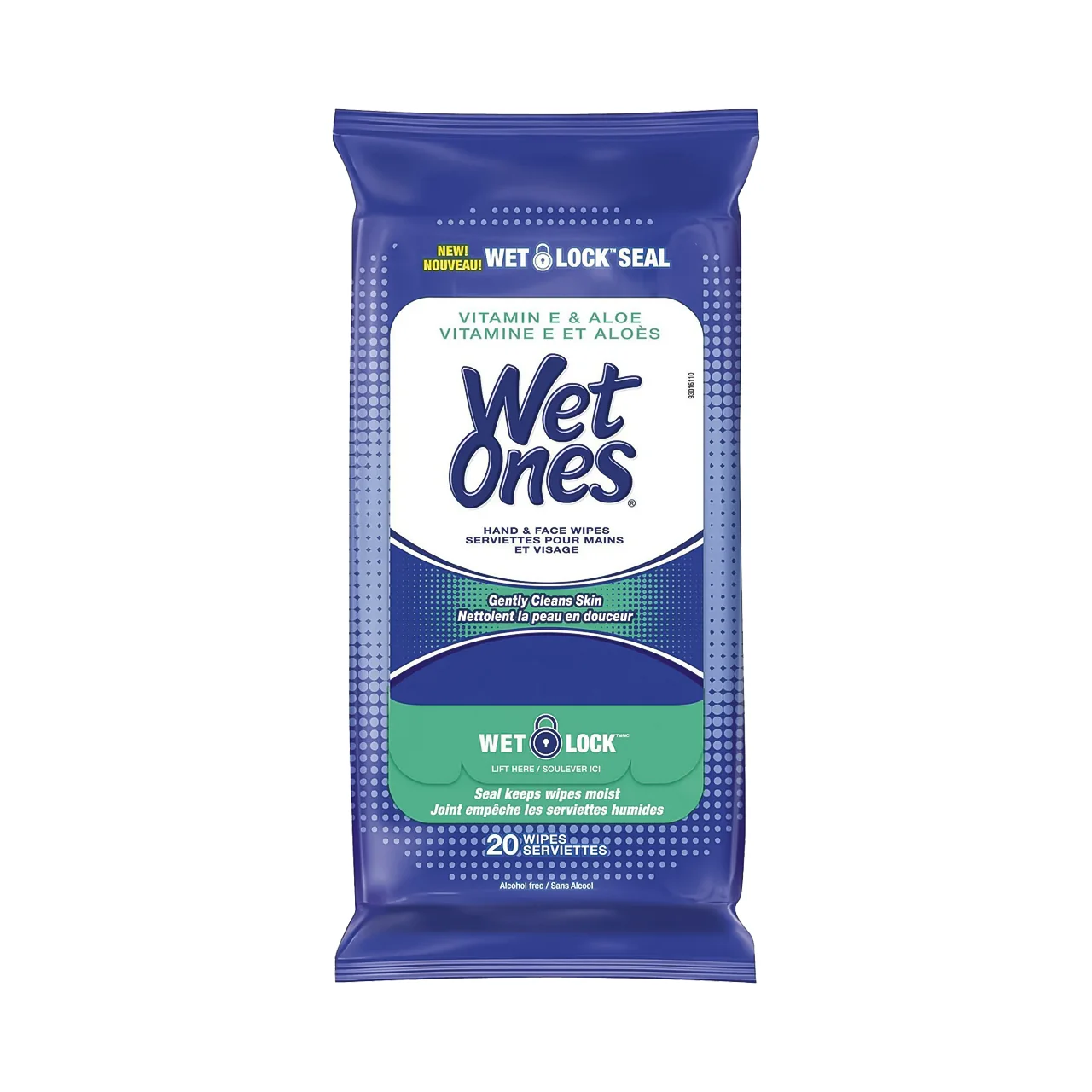 Wet Ones - Hand & Face Wipes with Vitamin E and Aloe | 20 Wipes